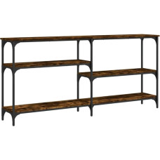 Makastle Console Table Hallway Table Decorative Living Room Bedroom Standing Shelf Side Table Sofa Table Entrance Table Behind Sofa Smoked Oak 160 x 29 x 75 cm Wood Material