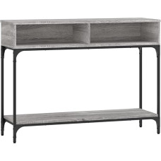Makastle Console Table, Hallway Table, Decorative Table, Living Room and Bedroom, Standing Shelf, Side Table, Sofa Table, Entrance Table Behind Sofa, Grey, Sonoma, 100 x 30.5 x 75 cm, Wood Material