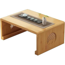 Klappbarer Couchtisch im japanischen Stil, niedriger Massivholz-Tisch, vielseitiger Ess- und Schreibtischtisch für Schlafzimmer/Büro, kompaktes Design 70 x 40 x 31 cm