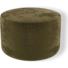 lukmebel Ciri Pouf, 60 x 39 x 60 cm, Khaki, Padded, Monolith 38 Fabric, Foam Core, Comfortable, Universal Design