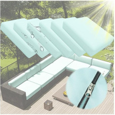 BLLMTEAR Chair Cushion, Outdoor Cushion, Sofa Cover, Waterproof Sofa Seat Cushion Cover, Outdoor Sofa Cover Covers for Garden Cushion, Sofa Cushion Cover, Chair Cushion Cover, Replacement (04.6 Pieces