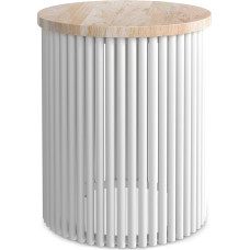 SIMPLIHOME Demy Industrial Side Table with Metal and Wood Accents, 18