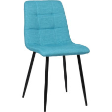 CLP Tilde Dining Room Chair, Velvet, Fabric, Quilted, with Floor Protectors, Colour: Turquoise, Material: Fabric