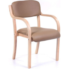 Stackable Dining Chair with Armrests, Modern PU Leather Living Room Accent Chairs, Wooden Frame, Club Guest Desk, Computer, Single Armrest, Chairs Stools