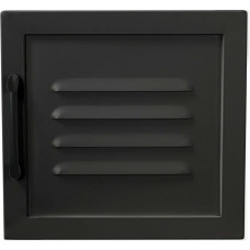 URBNLIVING 27.5cm Modern Wooden Bookcase Replacement Doors Furniture Doors Metal Door (2 x Black (1 x Right and 1 Left)