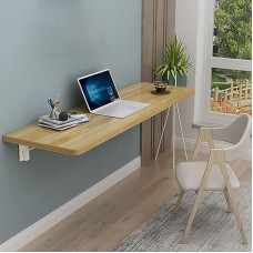 Wall-Mounted Folding Table for Small Spaces Space-Saving Kitchen Desk Versatile Floating Workbench Compact Drop-Down Table Perfect for Home or Office Use.