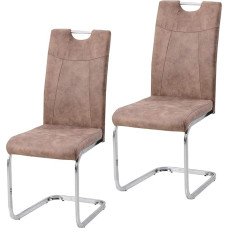 HTI-Line KellyC Rocking Chair Brown Set of 2