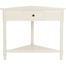 Safavieh EUH5709 White Pine Corner Table, 84 x 43 x 71.12 cm