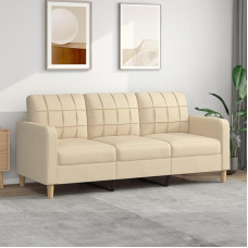 CIADAZ 3-Seater Sofa Cream 180 cm Fabric Sofa Living Room Youth Sofa Relaxing Sofa Sofas & Couches Sofa for Bedroom Youth Children's Room