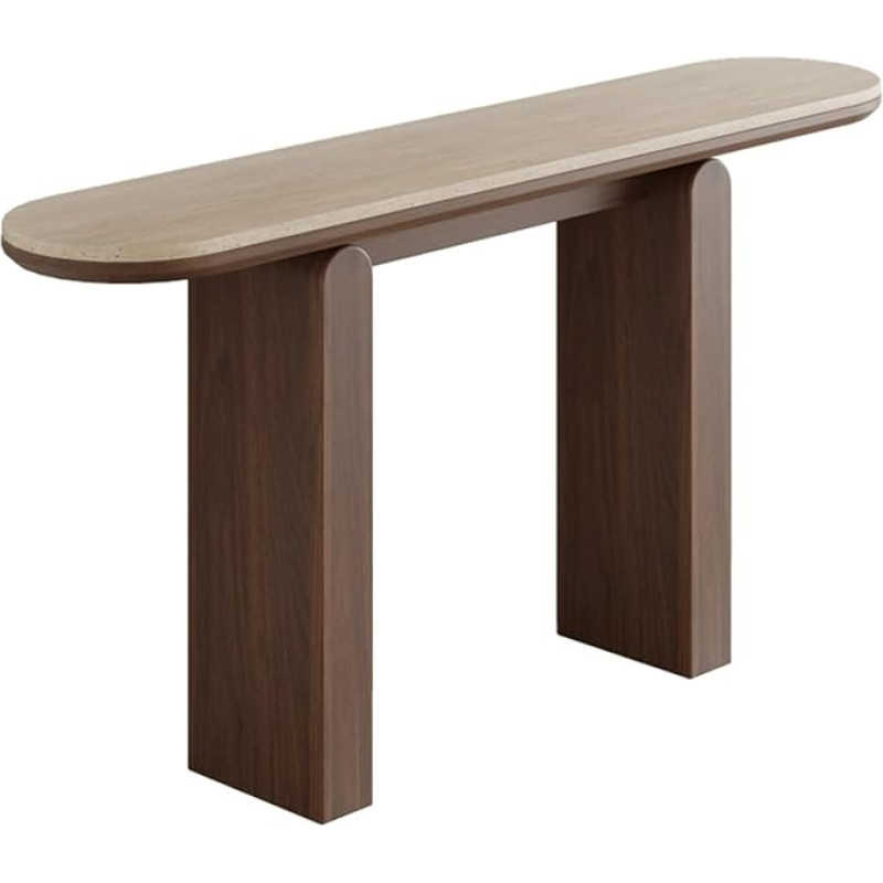 ZIGTUEI Simplicity Console Table, Entrance Area Decorative Table, Hallway Table, Wood, Simple Living Room Sofa Table, for Entrance, Hallway, Front Room, Living Room (Brown, 160 x 85 cm / 63 x 33.5