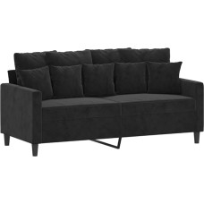 ULUYYUC Sofa Bed Sofas & Couches Sofa Bed Corner Sofa - 2-Seater Sofa Black 140 cm Velvet for Party Garden Patio Lounge