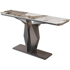 ZKBDBWTR Schmaler Konsolentisch, Eingangstisch, Sofatisch, Flurtisch, Akzenttisch, Beistelltisch, für Wohnzimmer, Eingangsbereich, Flur(Gray,120cm/47.2in)