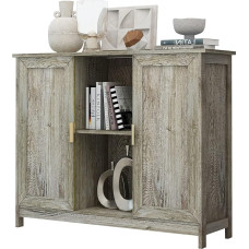 TaoHFE Farmhouse Buffet Cabinet, Farmhouse Credenza Cabinet, Farmhouse Sideboard, Storage Cabinet, Coffee Bar Cabinet, Buffet Table, Thin Closet for Tight Spaces, Entrance Cabinet, Hallway, Dining