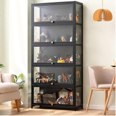 Display Cabinet Glass Display Cabinet Standing Display Cabinet Collector's Display Cabinet Hanging Wall Display Cabinet Collectible Decorative Collector Display Case for Collectibles Books Wine for