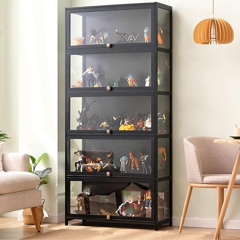 Display Cabinet Glass Display Cabinet Standing Display Cabinet Collector's Display Cabinet Hanging Wall Display Cabinet Collectible Decorative Collector Display Case for Collectibles Books Wine for