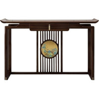 Console Table Console Table Solid Wood Sofa Table Entrance Table Country House Style Narrow Entrance Table for Hallway Behind Couch Living Room Foyer Art Deco Furniture (Small)