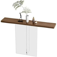 loeusjfnr Foyer-Sofatisch Schmal Langer Konsolentisch Aus Massivem Acryl Im Chinesischen Stil for Den Eingangsbereich Mit Wandkunst Langer Sofatisch mit Regalen