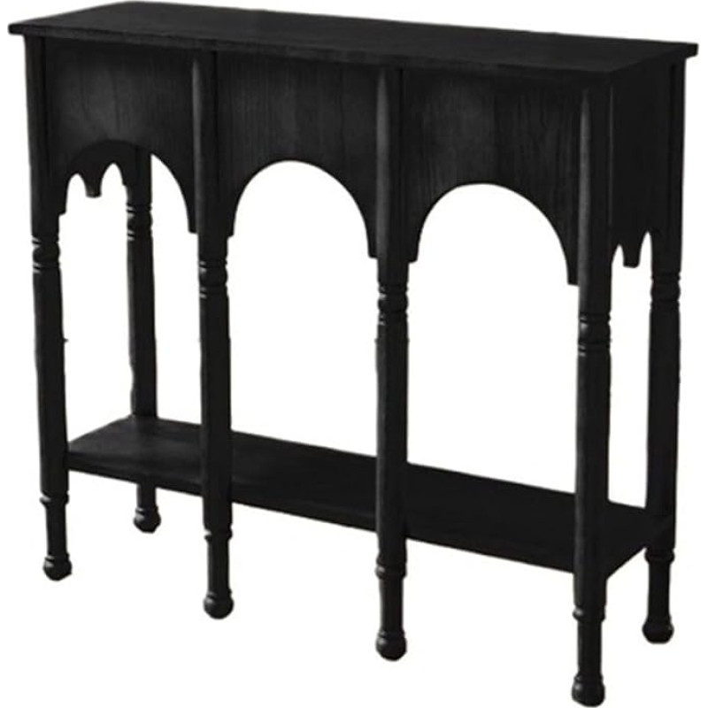 Console Table for Entryway, Modern Mid-Century Console Table, 39 Inch Modern Decorative Console Accent Table Furniture for Entryway, Living Room, Foyer Table (Black)