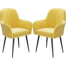 LSRRYD Modern Dining Room Chair, Upholstered Chair, Living Room Chair with Armrest, Velvet Seat Metal Legs (Colour: Grey, Size: Gold Legs)