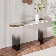 Narrow Console Table, Narrow Decorative Table, Side Table for Living Room, Small Exhibition Table, Narrow Rectangular Sofa Table, for Living Room, Hallyway, Entrance (100 x 30 x 75 cm/39.4 x 11.8 x