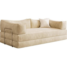 STEPHM Cloud Floor Couch Sofa Bed, Compression Sofa, Boneless Sofa, No Assembly Required, for Living Room and Bedroom (Ivory White)