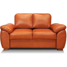 Quattro Meble Genuine Leather 2-Seater Sofa Oxford Italian Leather Antique Cowhide