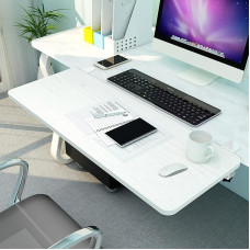 Verstellbarer ergonomischer 90° klappbarer Tastatur- und Maus-Schreibtischständer, tragbarer Holz-Arbeitsplatz für Heimbüro und Gaming, Größen 55, 65, 75 x 25 cm