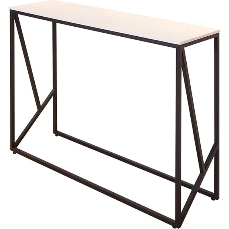 CAFIEDR Coffee Table Marble Console Table, Metal Sofa Table, Narrow Table, Wall Table, Console Cabinet