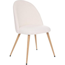 Atmosphera Slano Chair Bouclé Imitation Beech Wood Legs White White