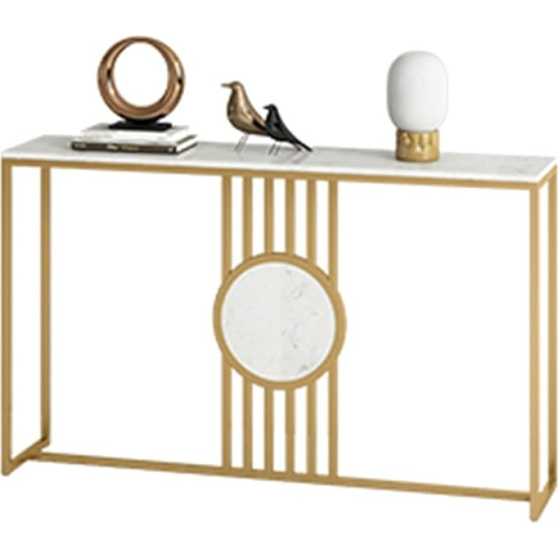 CAFIEDR Coffee Table, Marble Console Cabinet, Hallway Side Table, Wall Table, Hotel Sofa Table, Narrow Table