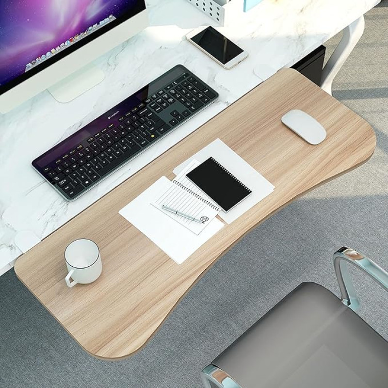 Ergonomische Schreibtischverlängerung Computertischerhöhung 90° faltbare Tastaturablage Armlehne Ablage Armlehne Unterstützung schützt den Schreibtisch vor Beschädigungen, platzsparende Lösung