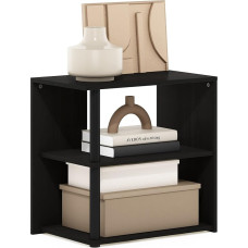 Furinno Romain Espresso / Black Wood End Table
