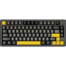 ATTACK SHARK X86 Wireless Mechanical Keyboard, 75% Gaming Keyboard, Full Aluminium CNC, RGB Hot-Swap Keyboard with Button, BT/2.4G/USB-C, Wired Creamy Keyboard for Mac/Win - Star Black