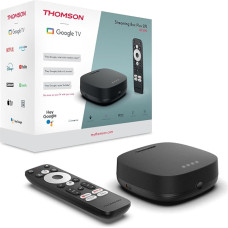 THOMSON Google TV Streaming Box Plus 270, integreeritud kõlar hääljuhtimiseks, Netflix, Disney+, 4K UHD, striimimine WiFi kaudu, Google Cast, 32 GB mälu