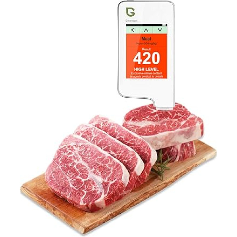 G Reentest kohene värske liha, puu- ja köögiviljade nitraatide tester ja toidumõõtja (valge)