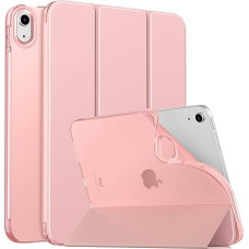 MoKo Case for iPad (A16) 11th Generation 11 Inch 2025/10th Gen 10.9 Inch 2022, iPad Case TPU Translucent Matte Back Cover with Auto Sleep/Wake Tablet Cases Protective Cover with Stand, Rose Gold
