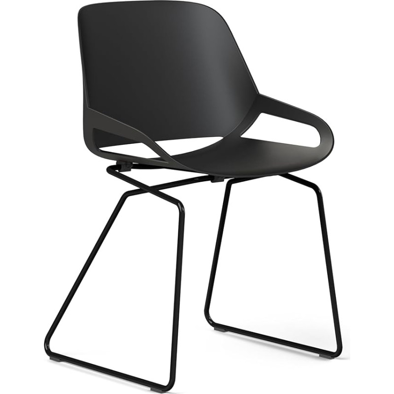 aeris Numo Dining Chair - Modern Sled Frame - Exclusive Design Chair for Indoor and Outdoor Use - Ergonomic Garden Chair for a Healthy Back