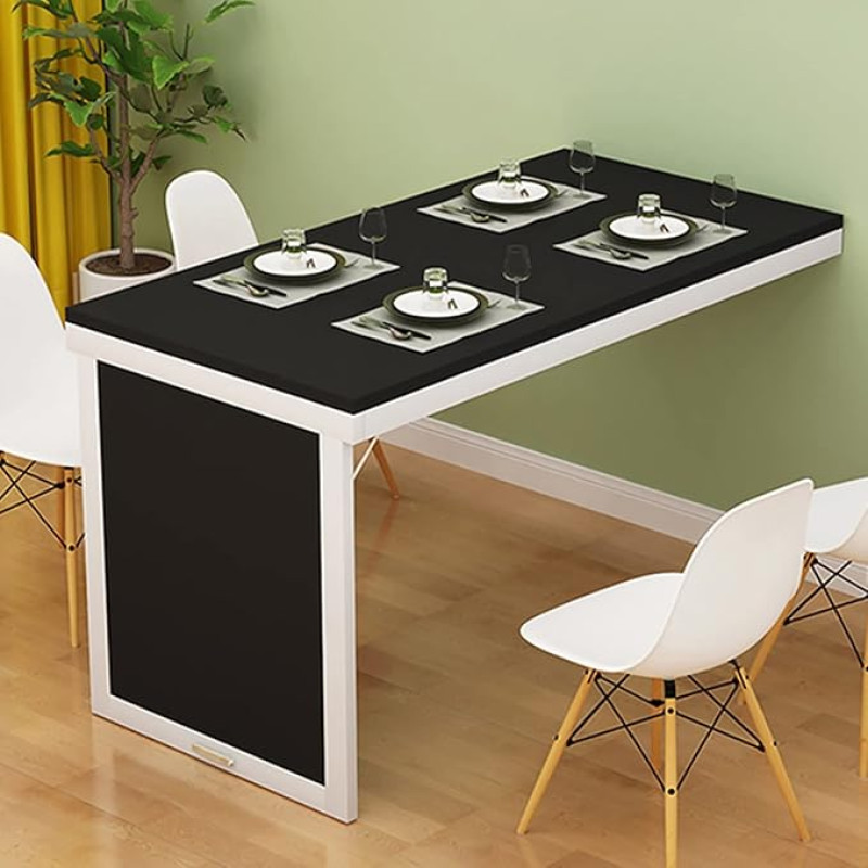 Wandmontierter Klapptisch, platzsparender L-Typ Drop-Leaf Schreibtisch, Holz schwimmender Schreibtisch, vielseitiger Wandtisch für Home Office, moderne faltbare Arbeitsplatzmöbel