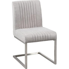 invicta INTERIOR Big Aston Stone Modern Cantilever Chair Grey Stainless Steel Frame Swing Chair Dining Room Chair