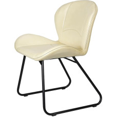 Casa Moro Visitor's Chair Dining Room Chairs Beige Genuine Leather Upholstered Chair Conference Chair Visitor Chair Waiting Room Chairs Leather Chair Modern