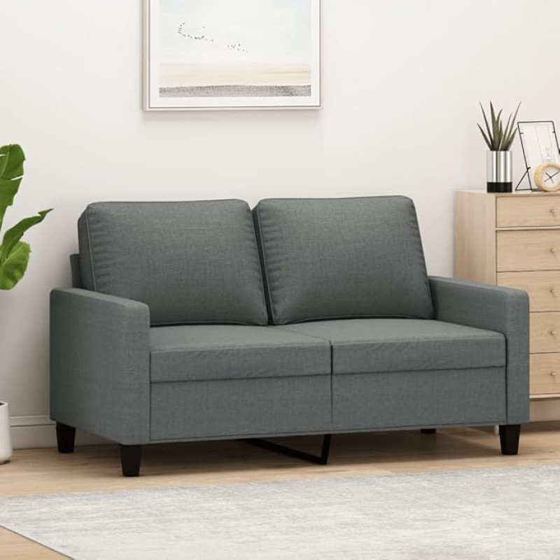 SECOLI 2-Seater Sofa 2-Seater Sofa 2-Seater Sofa Two Seater Sofa Sofas & Couches Small Sofa for Teenager's Room Sofa Living Room Couch 2-Seater Dark Grey Fabric 2-Seater 120 cm