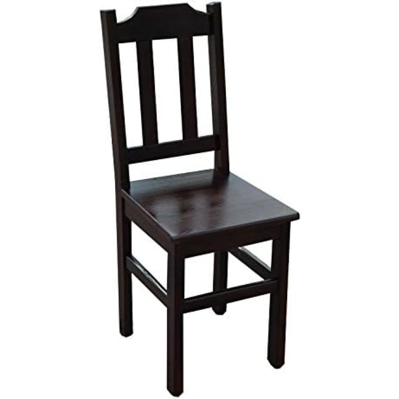 Magnetic Mobel Set of 2 Dining Room Chairs Solid Pine Kitchen Chairs (Walnut)