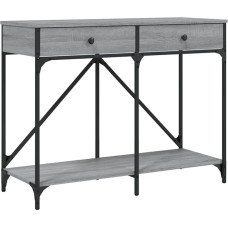 Makastle Console Table, Hallway Table, Decorative Table, Living Room and Bedroom, Standing Shelf, Side Table, Sofa Table, Entrance Table Behind Sofa, Grey, Sonoma, 100 x 39 x 78.5 cm, Wood Material
