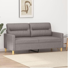 Snsowed 359242 2-Seater Sofa Taupe 140 cm Fabric, Sofas & Couches, Sofa Living Room, Sofa for Teenager's Room, Relaxing Sofa, Sofa for Bedroom, Upholstered Sofa