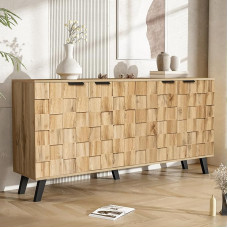 Modern Sideboard with 4 Doors, 160.5 x 35.5 x 78 cm - Practical Design for Living Room, Bedroom and Dining Room
