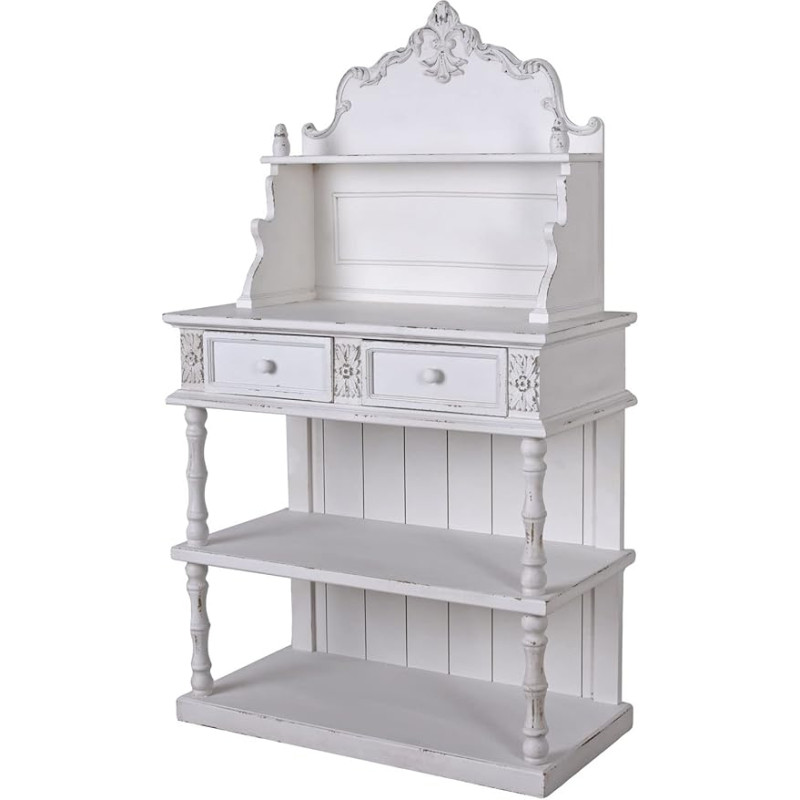Palazzo Antique White Sideboard / Plate Cabinet 81 cm Kitchen Buffet Shabby Chic
