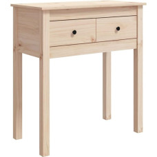 Console Table with 2 Drawers, Narrow Hallway Table, Sofa Table, Dressing Table, Side Table for Living Room, Hallway and Sofa, 70 x 35 x 75 cm, Solid Pine Wood