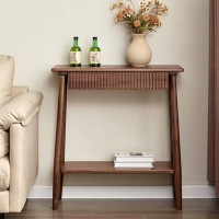 RUYICZB Console Table with Storage Space, 2-Tier Modern Sofa Table for the Living Room, Entrance Table with Open Storage Compartment, Table Behind the Couch for Hallway, Entrance, Foyer, 60 x 32 x 85