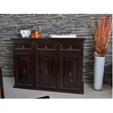 MiaMöbel Solid Wood Sideboard 126 x 90 cm Pine Colonial Style Chest of Drawers Mexico Furniture