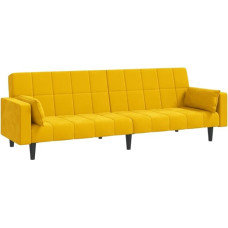 HETFTJN Chaise Longue Sofas Living Room Couch Lounge Sofa Bed 2-Seater with 2 Cushions Yellow Velvet for Teenager's Room Office Bedroom Seating Room